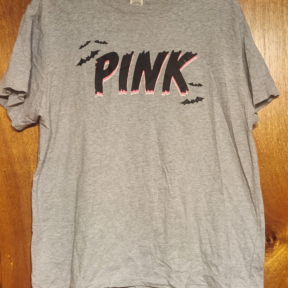 Victoria's Secret Pink Halloween SS Campus Tee Heather Grey